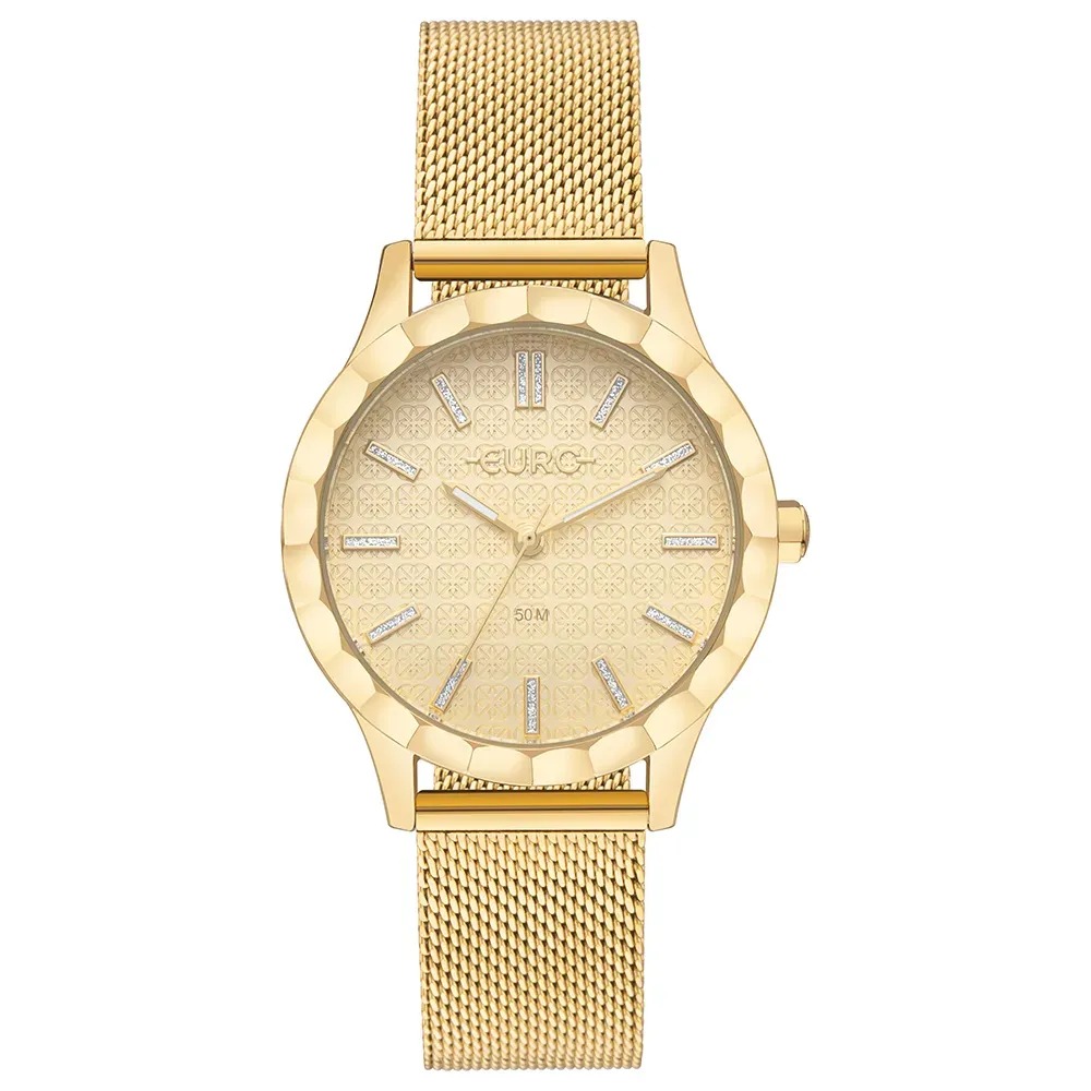EU2036YVX/4D Relógio Euro Feminino Glitz Dourado