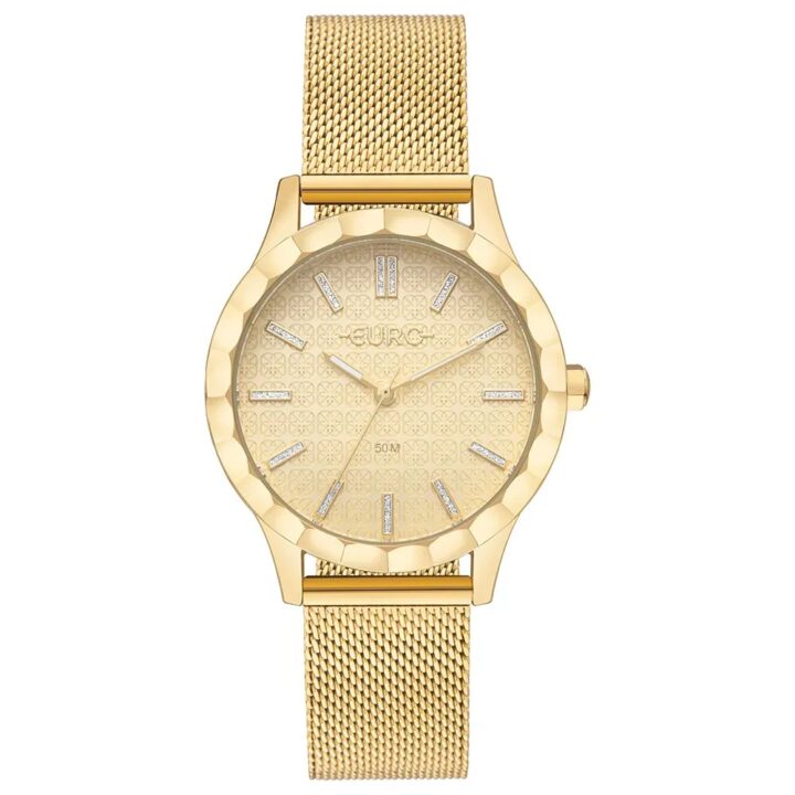 EU2036YVW/4D Relógio Euro Feminino Glitz Dourado