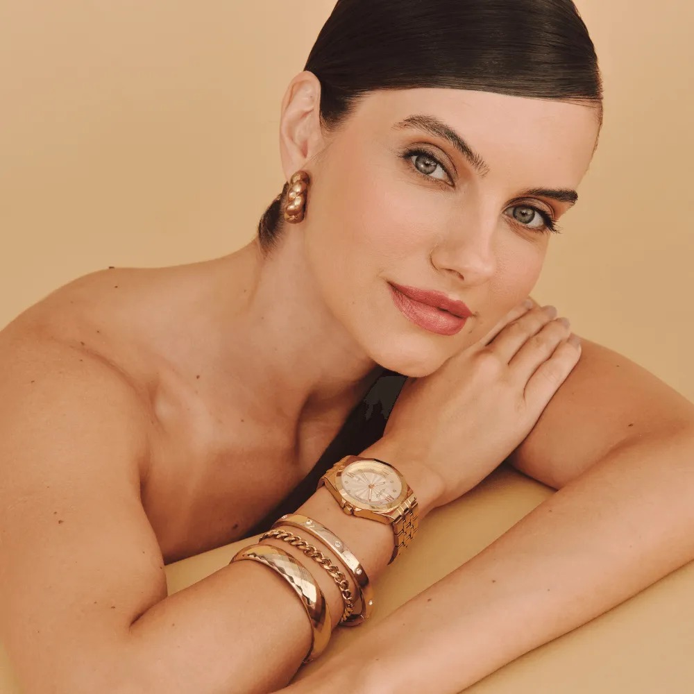 EU2036YVQ/K4D Kit Relógio Euro Feminino Mix Dourado