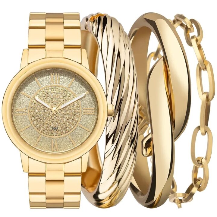 EU2036YVM/K4D Kit Relógio Euro Feminino Mix Dourado