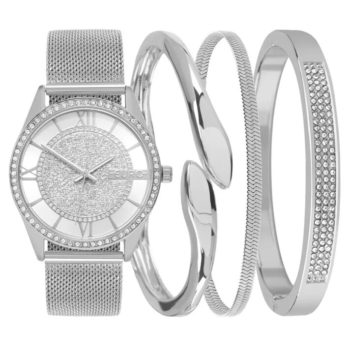 EU2035YZB/K4K Kit Relógio Euro Feminino Mix Prata