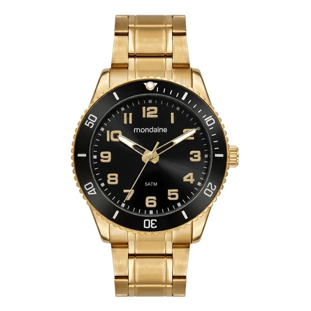 Relógio Mondaine Masculino Dourado