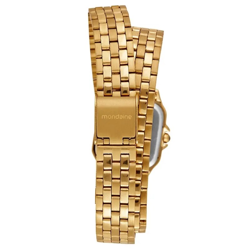 32983LPMVDE1 Relógio Mondaine Feminino Champagne Index