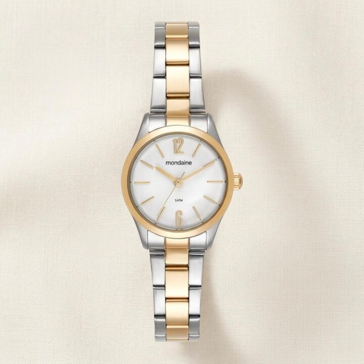 Relógio Mondaine Feminino Bicolor