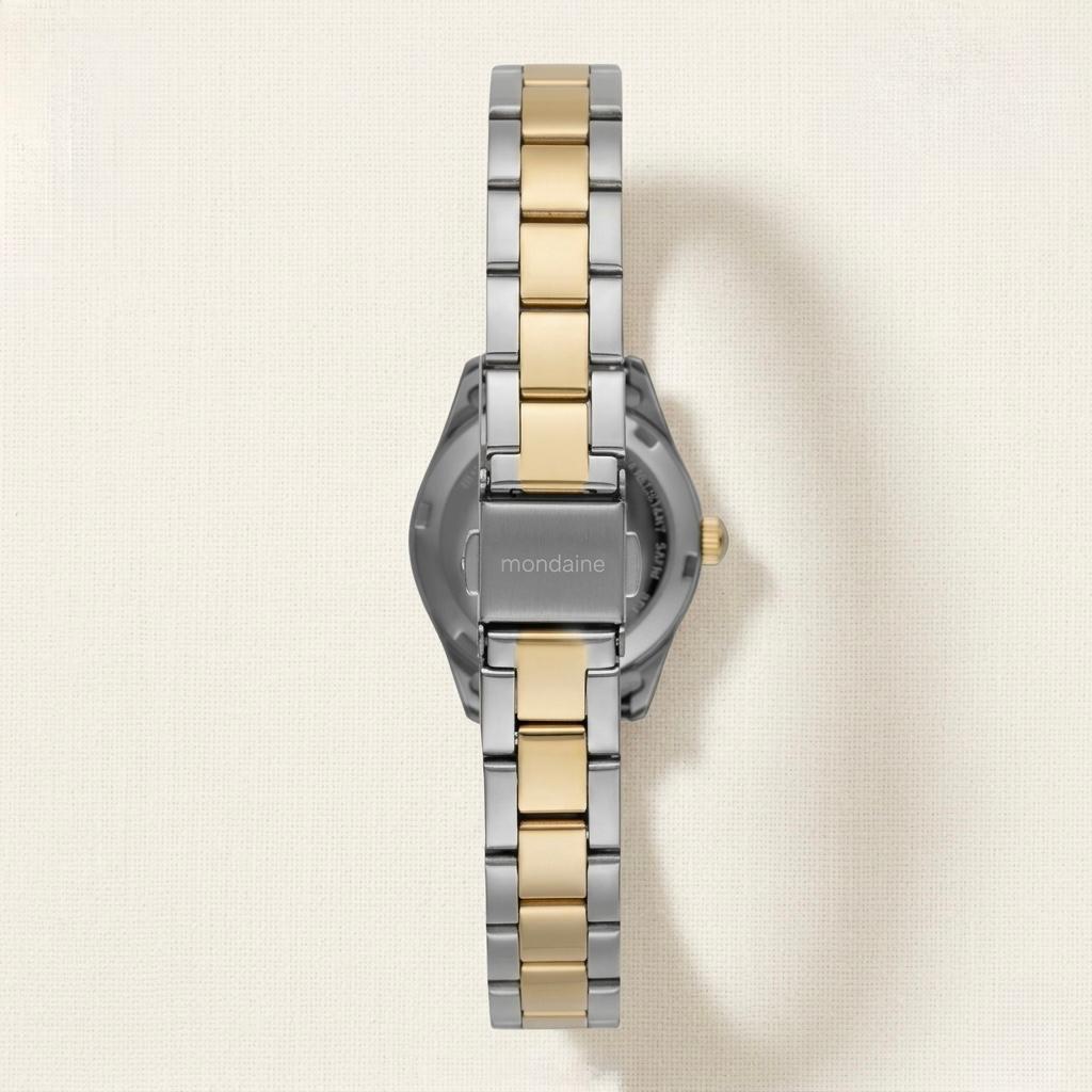 Relógio Mondaine Feminino Bicolor