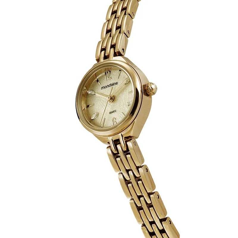 32955LPMVDM1 Relógio Mondaine Feminino Dourado