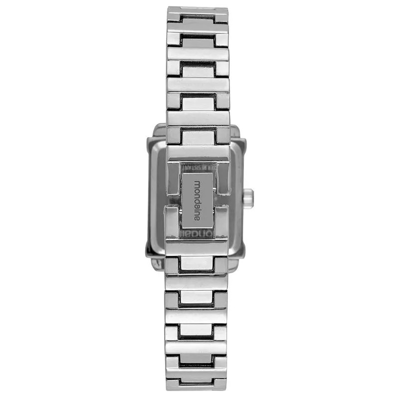 32989L0MVNM2 Relógio Mondaine Feminino Prata Quadrado Metal Index