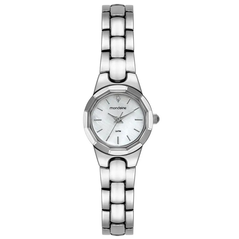 32917L0MVNM2 Relógio Mondaine Feminino Prata Madrepérola