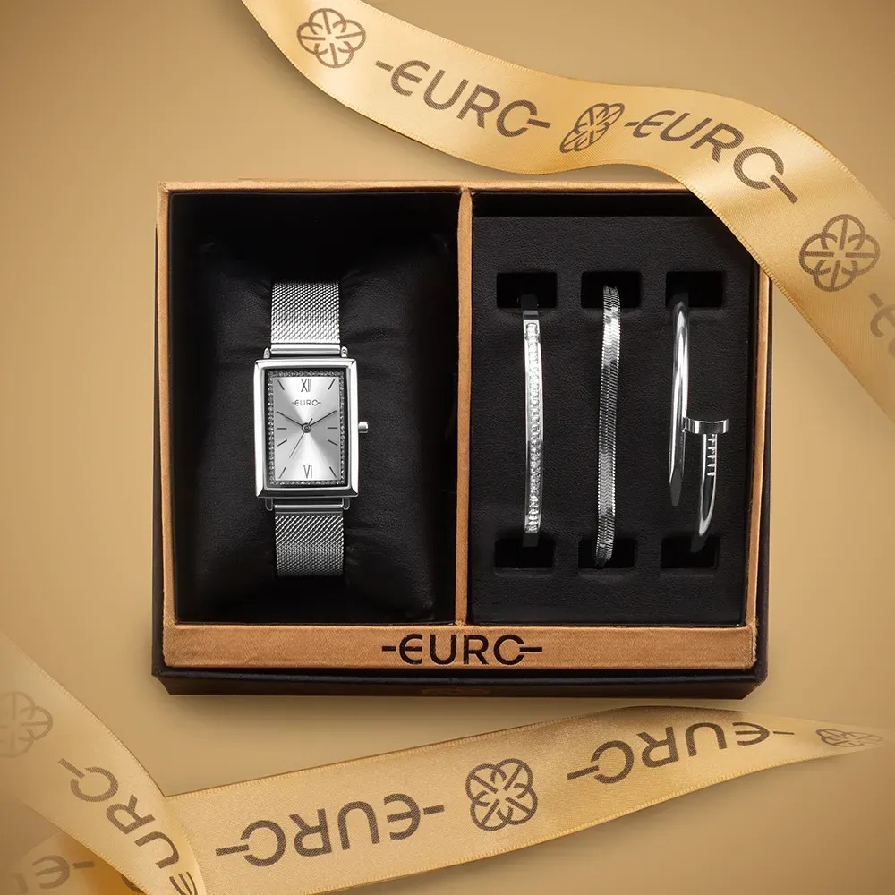 EU2035ZCG/K4K Kit Relógio Euro Feminino Prata