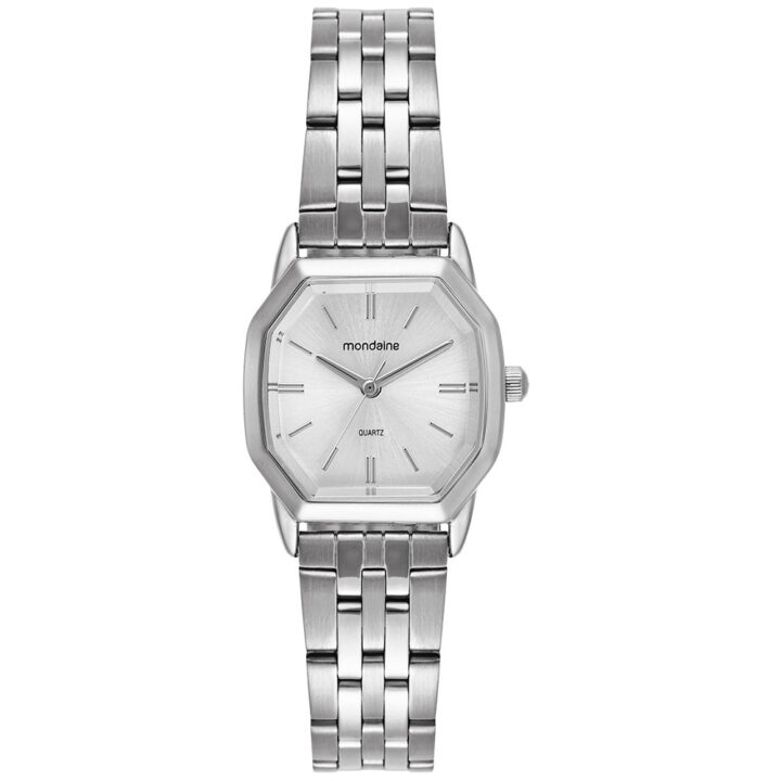 32972L0MVNE2 Relógio Mondaine Feminino Prata Minimalista Elegante