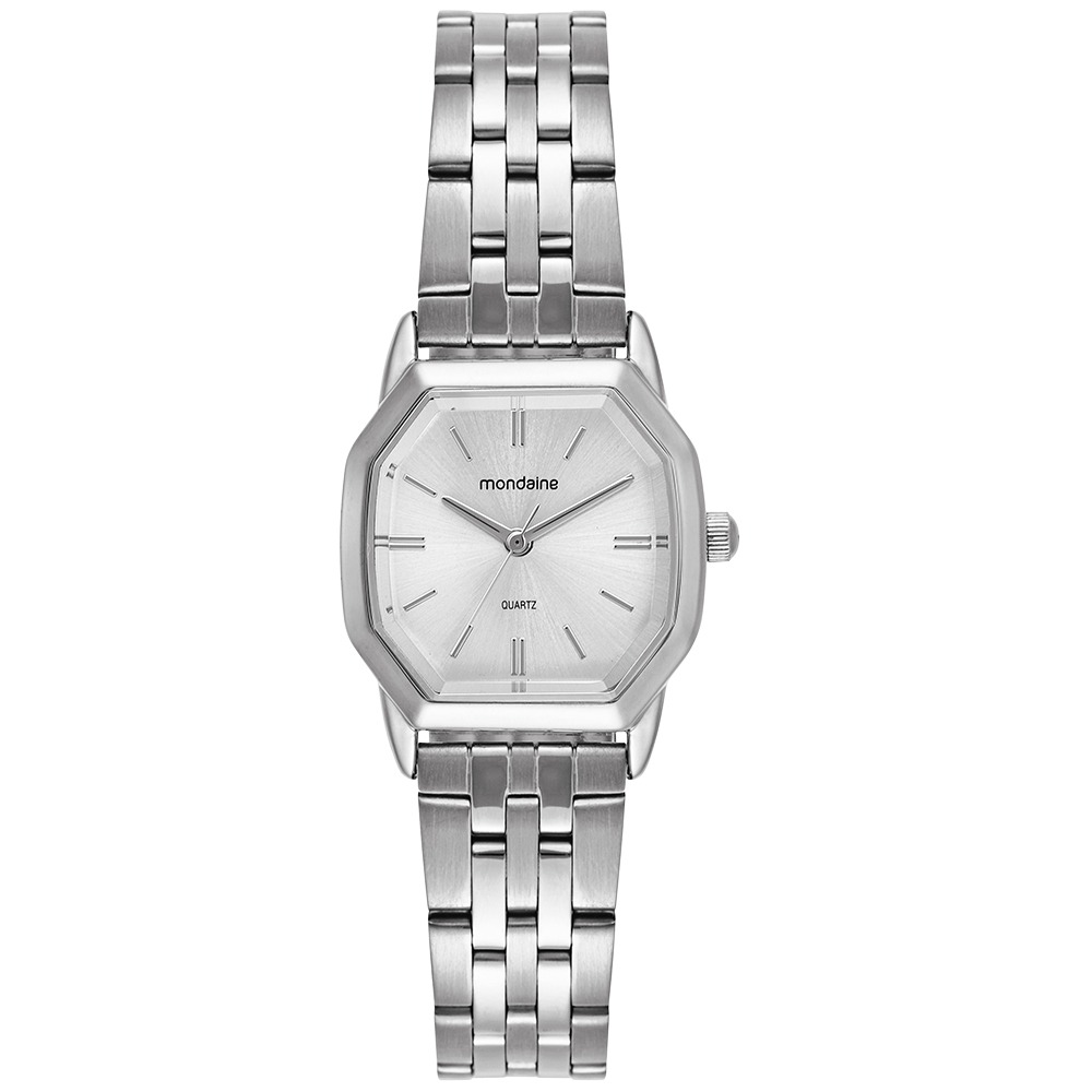 Relógio Mondaine Feminino Prata Minimalista Elegante