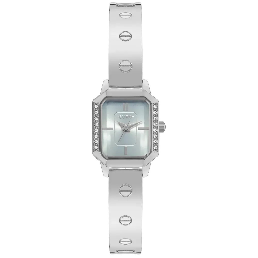 Relógio Euro Feminino Bangle Lux Prata