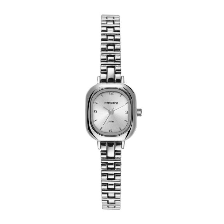 99852L0MVNM2 Relógio Mondaine Feminino Retangular Prata