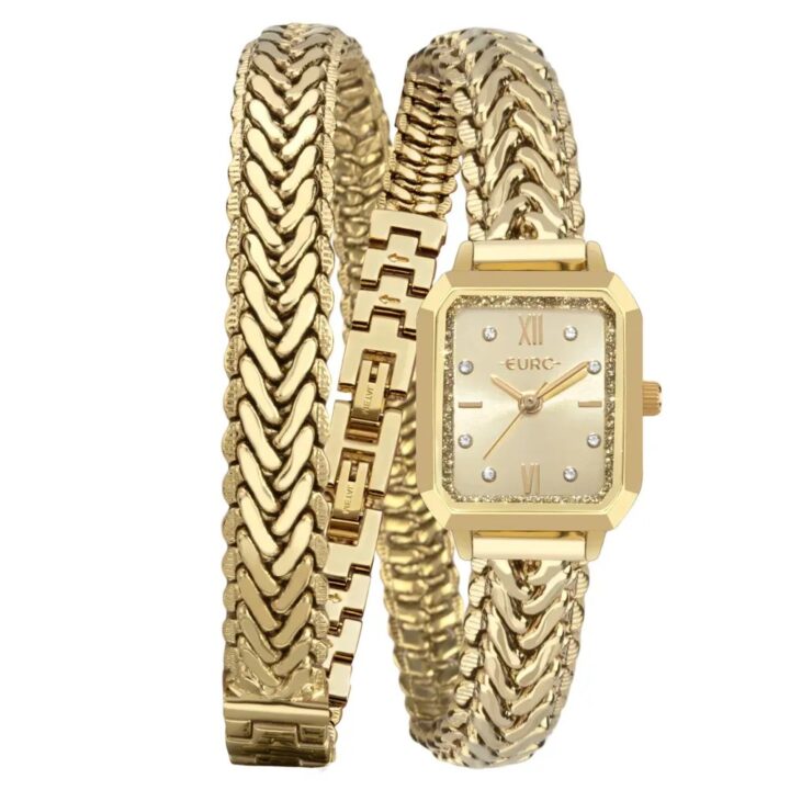 EU2035ZBC/5D Relógio Euro Feminino Mini Lux Dourado