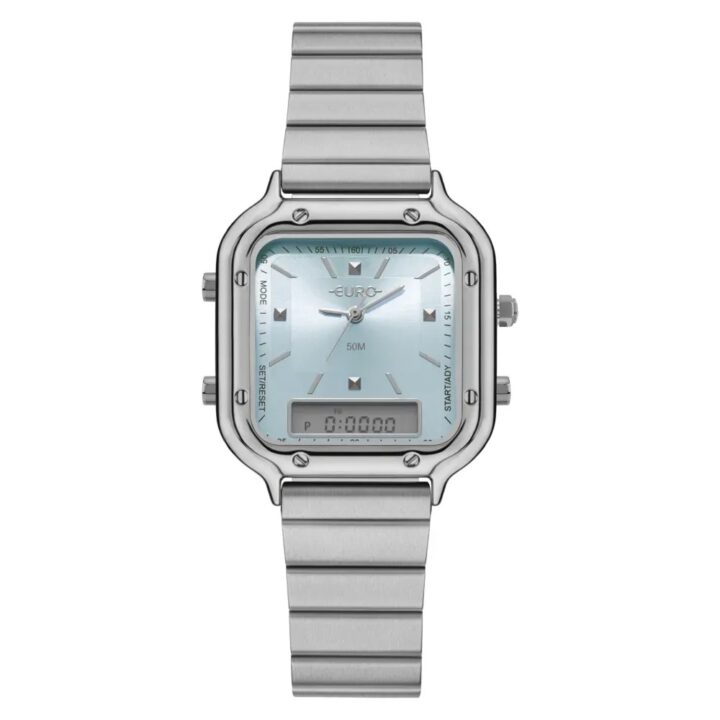 EU20352MAQAA/4A Relógio Euro Feminino Fashion Fit Sporty Prata