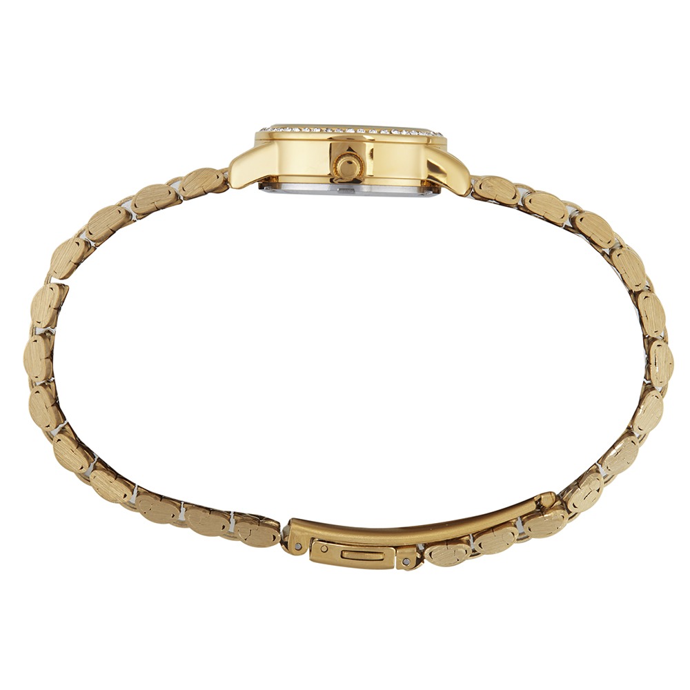 32803LPMVDE1 Relógio Mondaine Feminino Clássico Dourado Cristais