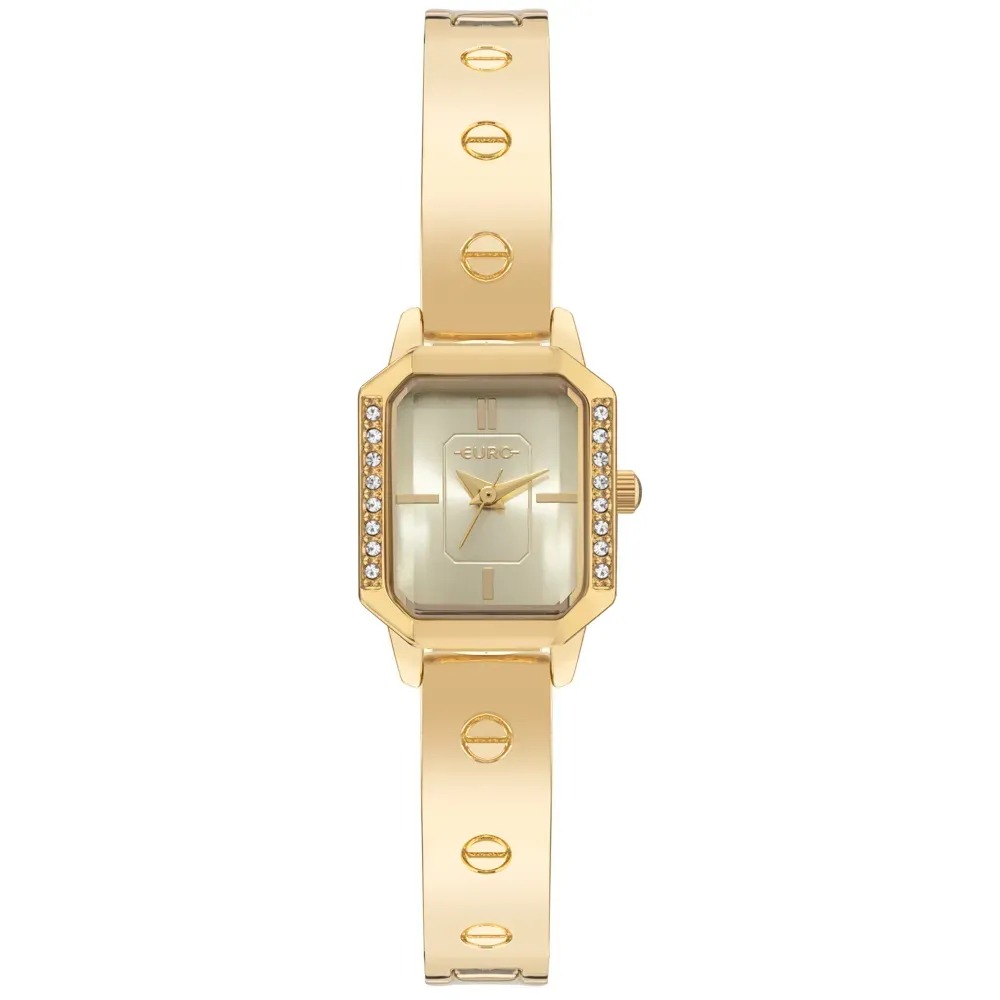 Relógio Euro Feminino Bangle Lux Dourado