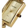 32985LPMVDM1 Relógio Mondaine Feminino Dourado Metal Quadrado