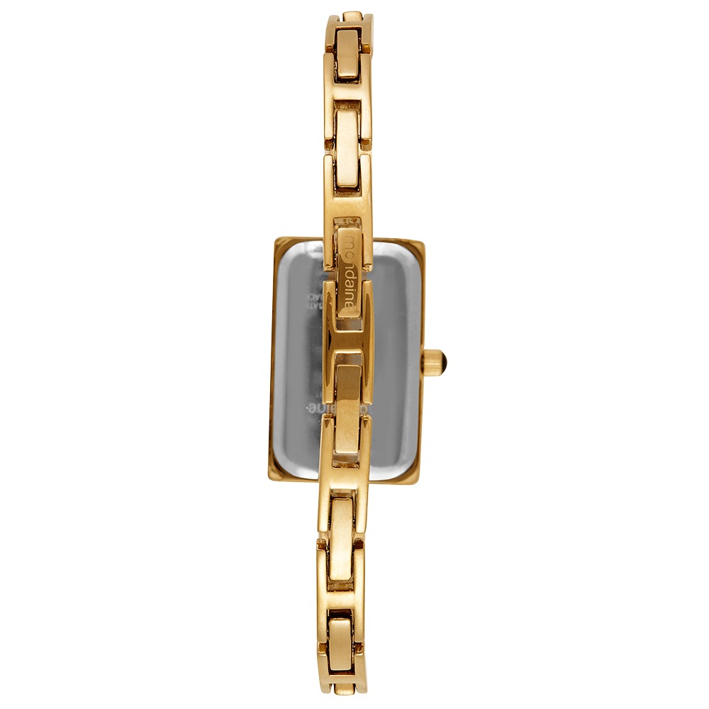 32985LPMVDM1 Relógio Mondaine Feminino Dourado Metal Quadrado