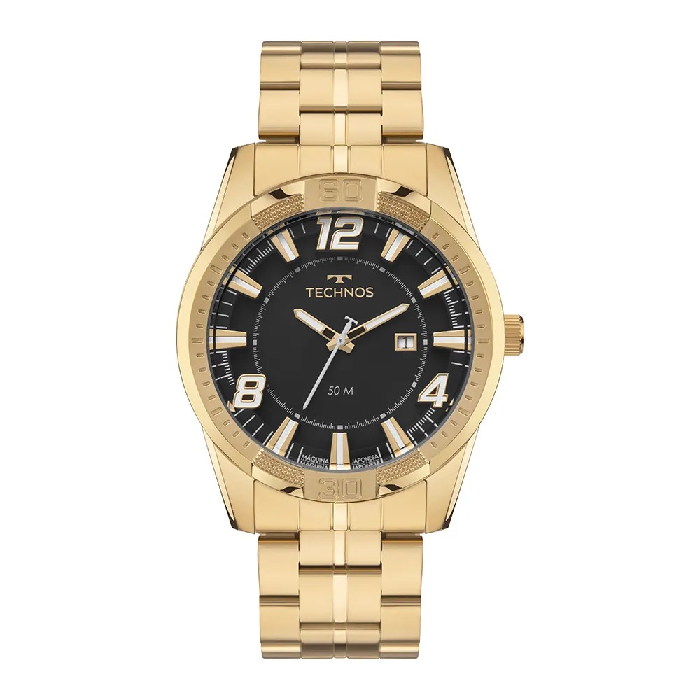 Relógio Technos Masculino Racer Premium Dourado