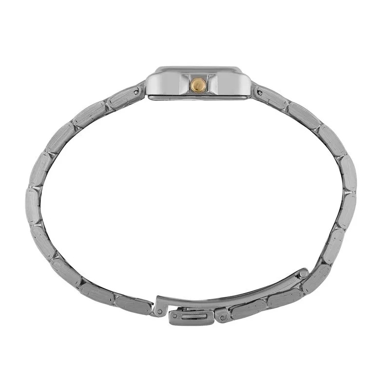 32933LPMVBE2 Relógio Mondaine Feminino Bicolor Caixa Quadrada Cristais