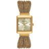 Relógio Mondaine Feminino Dourado Quadrado Index