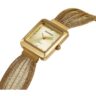 Relógio Mondaine Feminino Dourado Quadrado Index