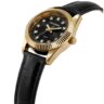 32960LPMVDH2 Relógio Mondaine Feminino Caixa Pequena Couro Dourado e Preto