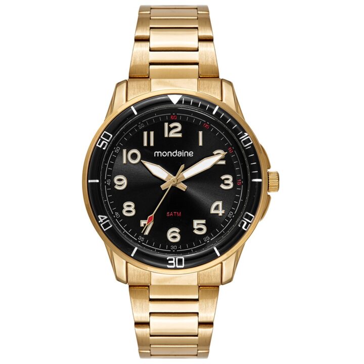 33028GPMVDE1 Relógio Mondaine Masculino Dourado