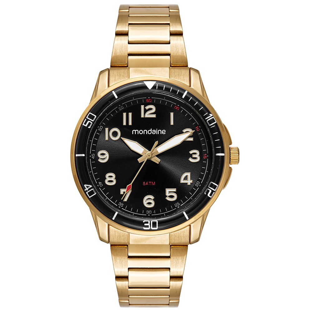 33028GPMVDE1 Relógio Mondaine Masculino Dourado