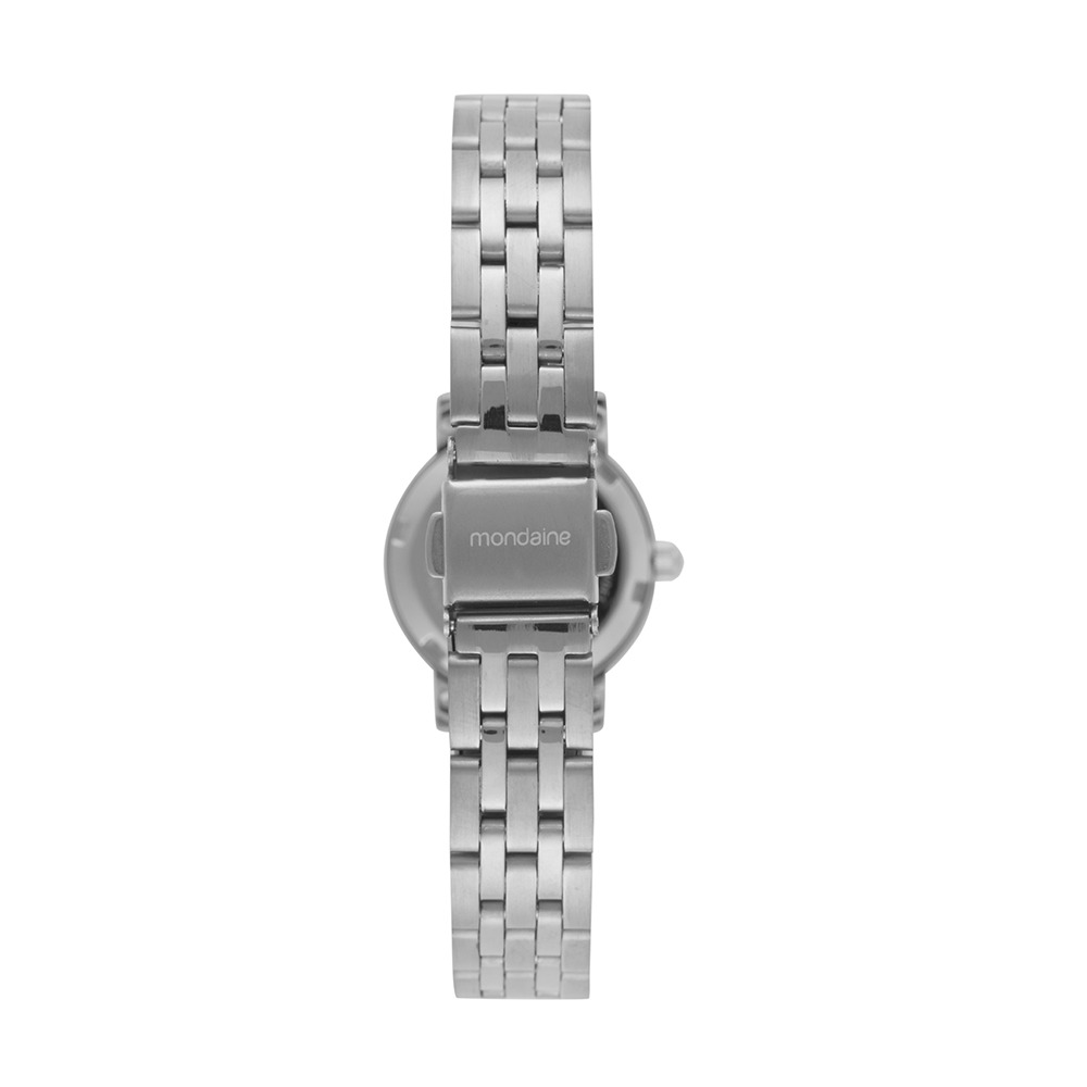 Relógio Mondaine Feminino Prata Brilho Metálico