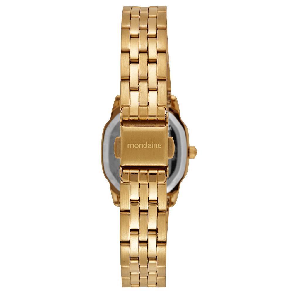 Relógio Mondaine Feminino Dourado Minimalista Elegante