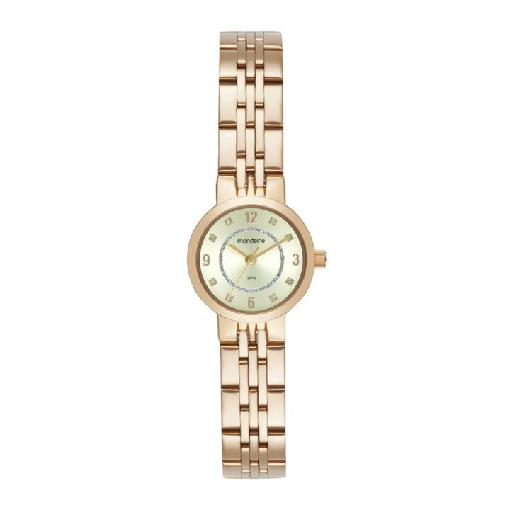 99818LPMVDE1 Relógio Mondaine Feminino Dourado