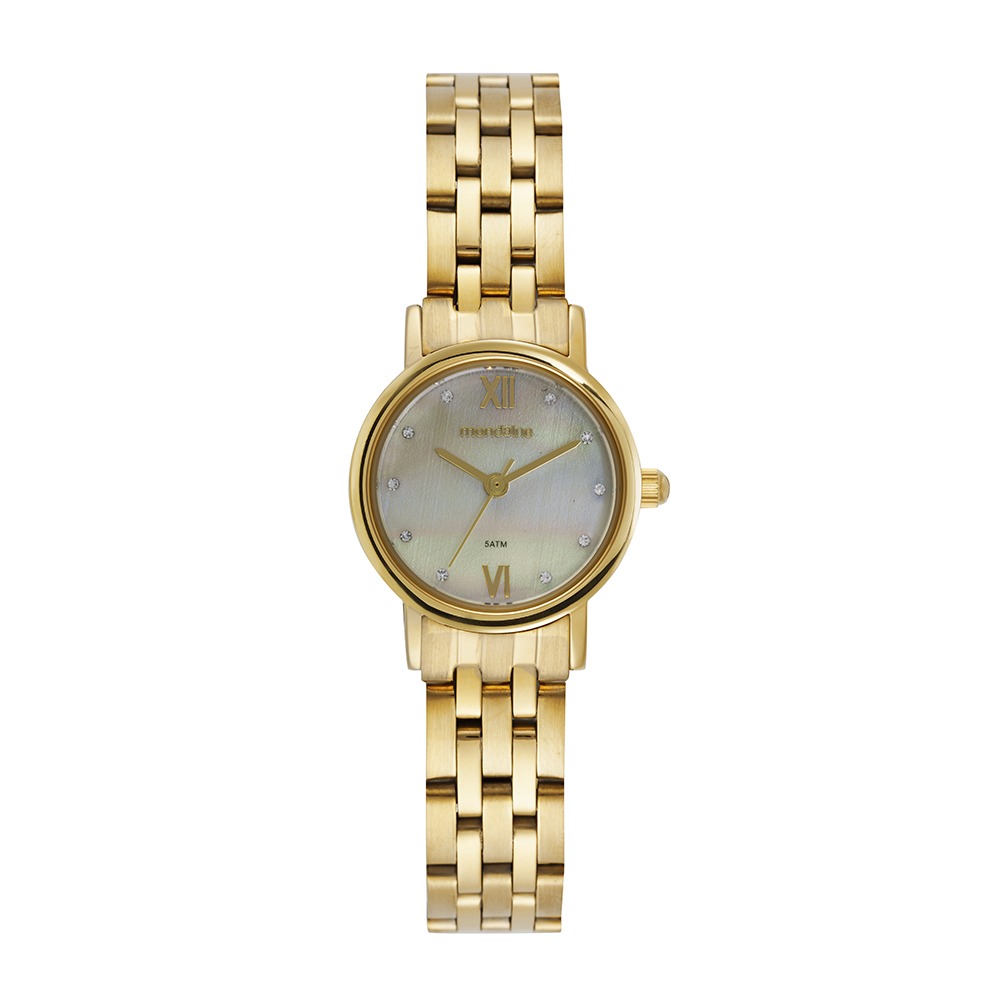 Relógio Mondaine Feminino Dourado Brilho
