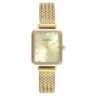 Relógio Mondaine Feminino Quadrado Cristais Dourado