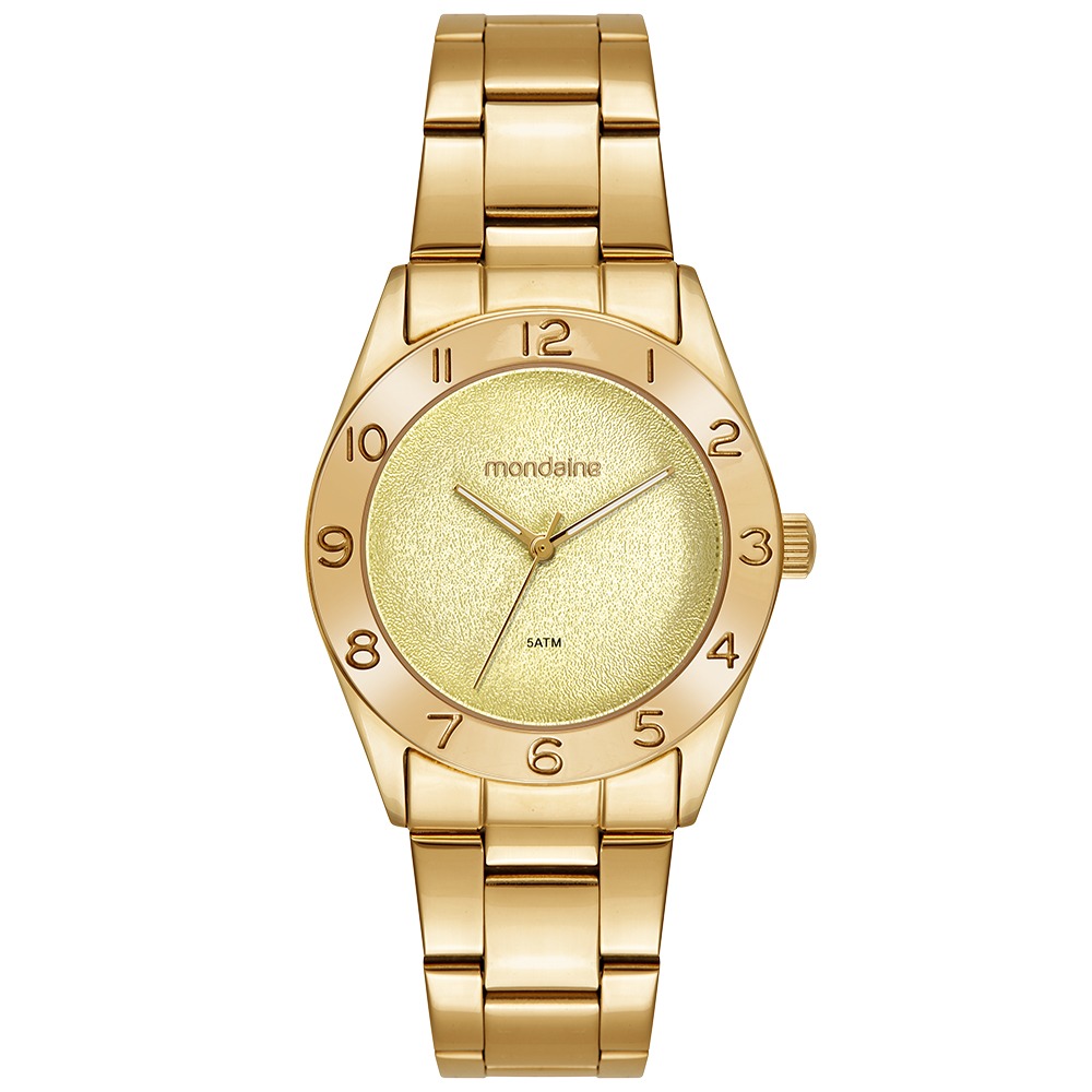 99873LPMVDE1 Relógio Mondaine Feminino Dourado