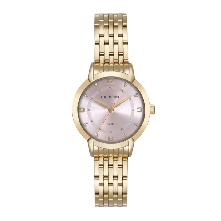 99819LPMVDE3 Relógio Mondaine Feminino Dourado