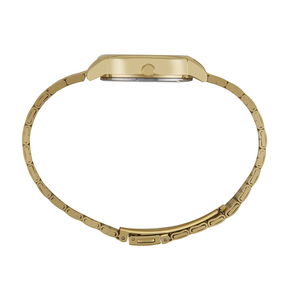 Relógio Mondaine Feminino Clássico Visor Metálico Dourado