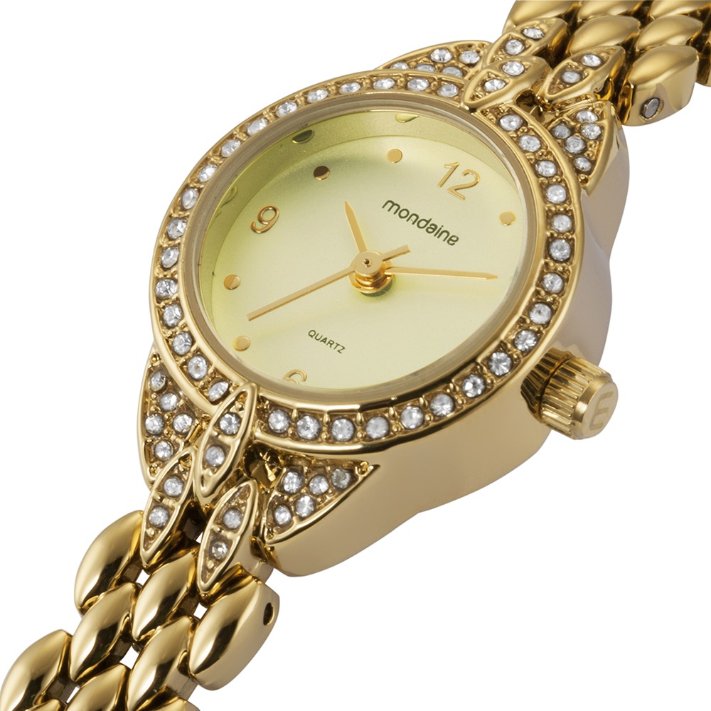 99858LPMVDM1 Relógio Mondaine Feminino Cristais