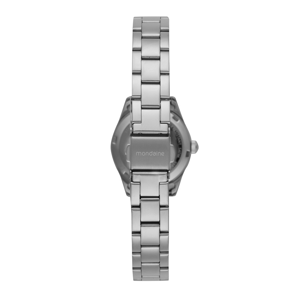 99823L0MVNE2 Relógio Mondaine Feminino Prata Mostrador Branco