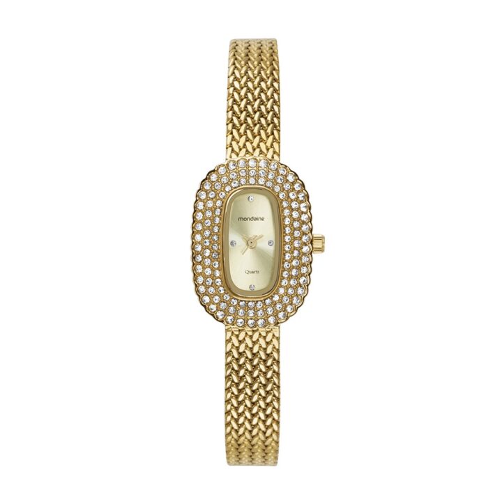 99860LPMVDE1 Relógio Mondaine Feminino Dourado