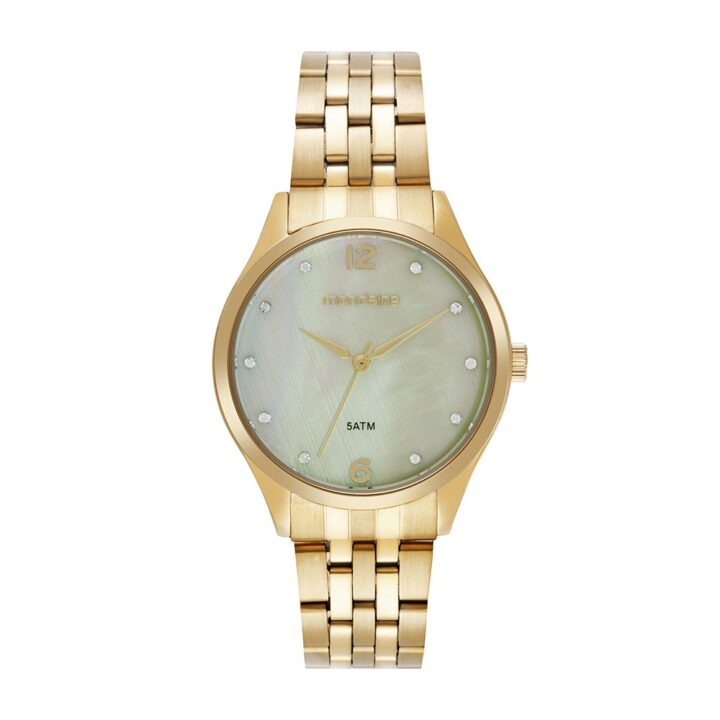 99865LPMVDE1 Relógio Mondaine Feminino Dourado Madrepérola