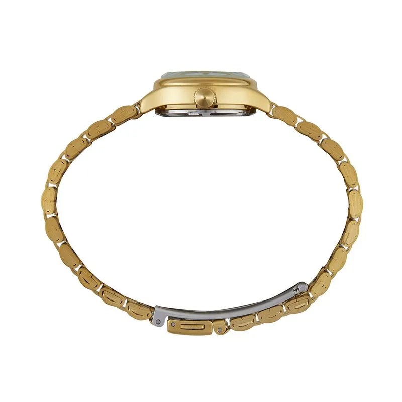 Relógio Mondaine Feminino Vidro Facetado Dourado