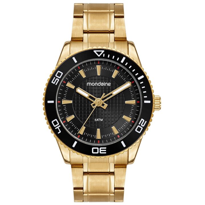 33026GPMVDE2 Relógio Mondaine Masculino Dourado Clássico