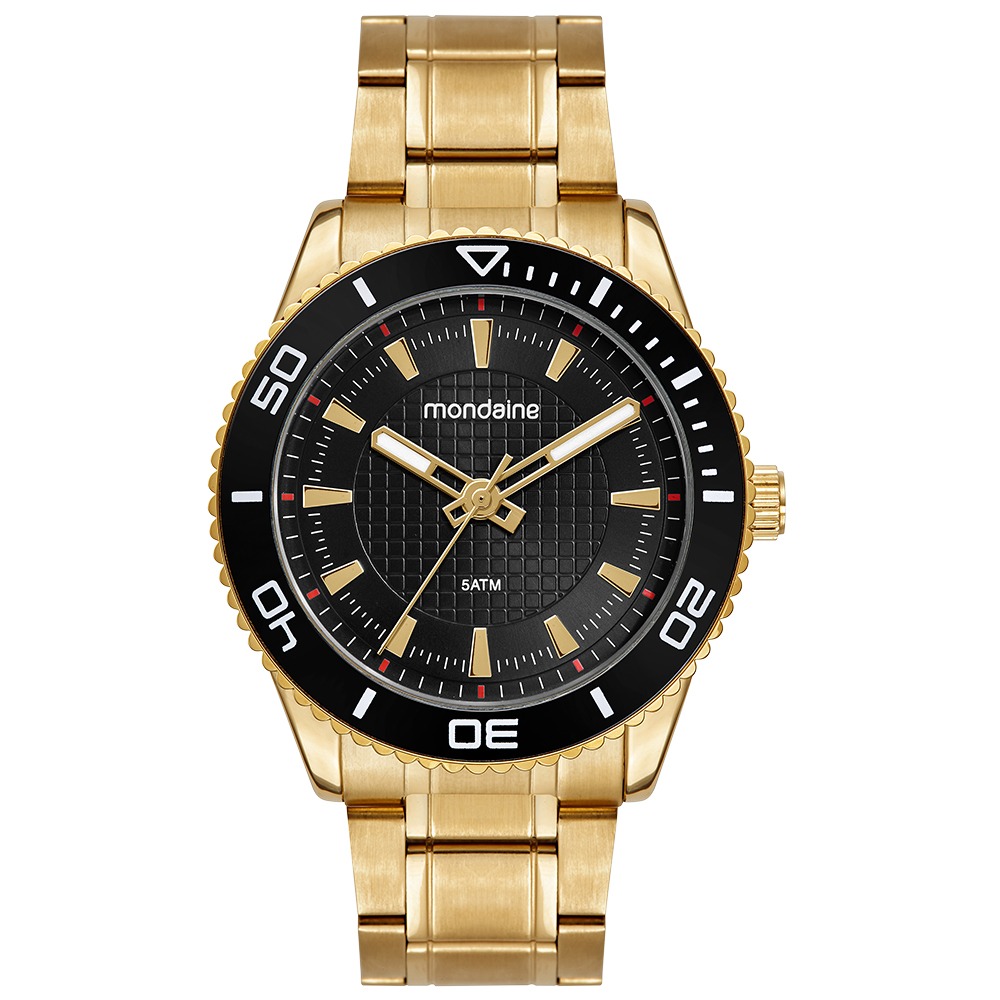 Relógio Mondaine Masculino Dourado Clássico