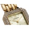 32988LPMVDE1 Relógio Mondaine Feminino Quadrado Cristais Dourado