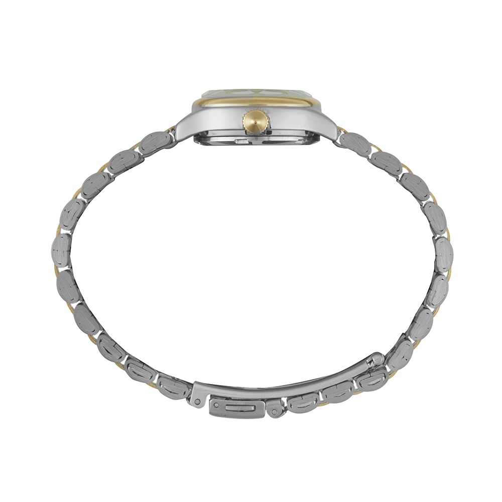 Relógio Mondaine Feminino Vidro Facetado Bicolor