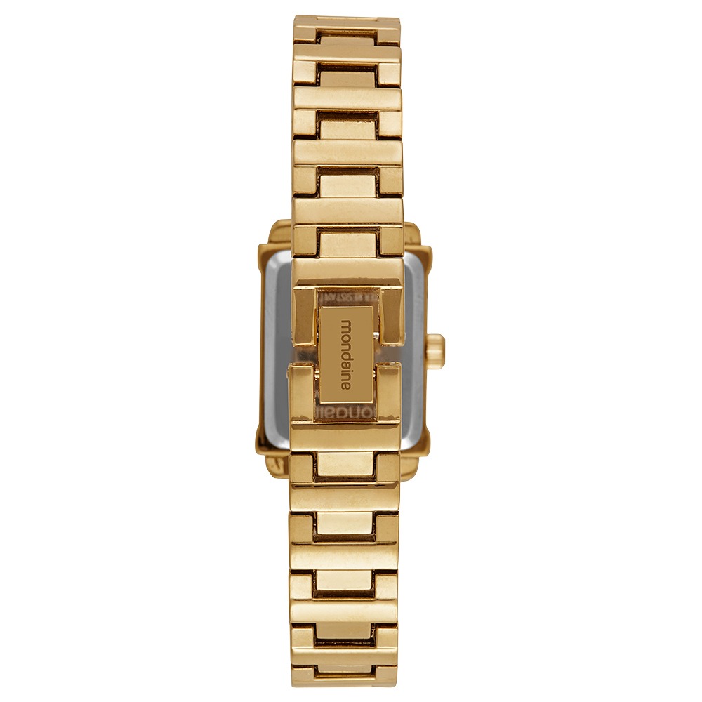99841LPMVDM1 Relógio Mondaine Feminino Dourado Retangular