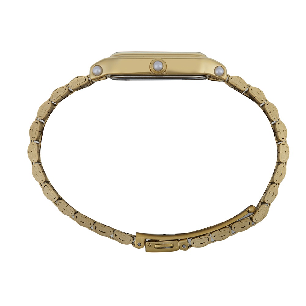 Relógio Mondaine Feminino Quadrado Dourado