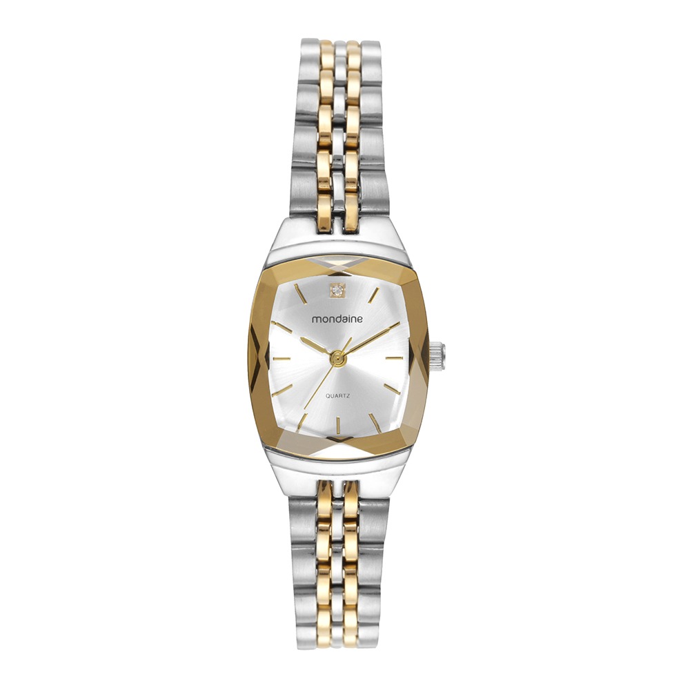 Relógio Mondaine Feminino Bicolor Quadrado Social